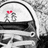 A grayscale cartoon character with a red heart above its head, positioned under an arched structure in a