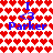 Pixelated icon with blue text "I <3 Parker" over heart-patterned background, showing two color variations of the same design.