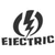 Black and white pixelated icon featuring a lightning bolt symbol enclosed by two curved brackets, with the word 'ELECTRIC' in blocky capital letters below.