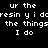 Static black background with white pixelated text arranged in two identical vertical , each containing five lines of text
