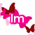 A pink and brown butterfly-shaped icon with changing text overlays: 'lm', 'so', 'Fly', and '!!!!'