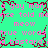 Pixelated text repeats across a bright green background with dark red accents, forming a dense wordwall of phrases.