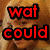 A four- of pixelated images with red text overlays on a light brown background, showing partial phrases