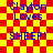Red and yellow checkered background with blue text reading "Clayton Loves SHEEP!" in two identical vertical , one showing a subtle animation effect