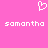 Pixelated white heart symbol above two identical text strings on solid pink background.