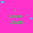 A bright pink background with green text reading "i Love Josh" and scattered blue stars in various positions across the frame.