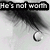Two side-by-side show a black-and-white animation of a teardrop falling from an eye, with text above each reading "He's not worth" and "Your tears." The background is light gray