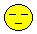 Six yellow pixelated smiley faces arranged in a on gray background, each with distinct facial expressions including closed eyes, winking, and smiling