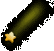 Two pixelated animated frames of a meteor with a star-shaped head and dark trailing smoke on a gray background.
