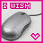 A 4x4 contact sheet of pixelated animated frames showing a silver computer mouse with pink text and hearts, forming the phrase "I WISH MY HAND WAS HOLDING YOURS INSTEAD OF THIS STUPID MOUSE" across sequential frames.