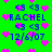 Green background with pink hearts and blue text elements including 'RACHEL', '<3 <3', and '12/6/07' in a repeating pattern.