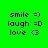 Four identical pixelated display text and emoticons on green and cyan backgrounds