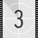 Three vertical display circular frames with numbers 3, 2, and 1 in black serif font on light gray backgrounds, bordered by filmstrip edges