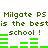 Green pixelated text and bar graphs on white background, with repeated phrases and animated bar movements.