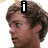 A four- shows a person with brown hair in profile, each displaying different text above the head: 'i', 'love', 'sophie', and an empty space