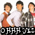 Three pixelated figures stand side-by-side against a white background, with stylized text below them.