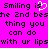 Static pixel art with bright pink background, black text, and white heart symbol.