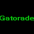 Animated sequence showing a Gatorade bottle transforming from pixelated static into a clear, labeled bottle with yellow liquid and green label.