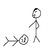 Pixelated stick figure stands beside a smaller fallen figure on white background, with yellow text 'your pain amuses me' on light blue background.