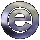 metallic circular icons with a stylized lowercase 'e' in the center, each showing different animation states and partial visibility