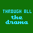 Green background with cyan text phrases and gray cloud shapes, featuring yellow smiley faces that change from two vertical lines to a curved mouth.