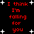 Red text on black background with white stars, repeating 'I think I'm falling for you' in two with slight variations in star positions