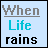 A four- with light blue background displays text fragments in mixed fonts and colors, including 'When Life rains', 'ON you..', 'BRiNG OUT THE', and 'SLiP and SLiDE'