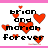 Pixelated text and red hearts on white background with pink horizontal stripes, showing variations in letter clarity