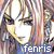 Pixelated profile of a person with light brown hair and dark eye makeup, wearing a blue garment, with the text 'fenris' in white lowercase letters at the bottom right.