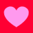 Four pink hearts on a red background, arranged in a with no visible animation changes