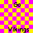 Pixelated text elements on a checkered background with visible animation effects in some frames.