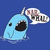 A pixelated blue narwhal with a white speech bubble saying 'NARWHAL' appears on a blue background, surrounded by text phrases like 'Narwhal, Narwhal' and 'Swimmin in the ocean'.