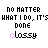 Pixelated text displays 'NO MATTER WHAT I DO, IT'S WHAT I DO, IT'S DONE' with 'classy' in pink below; animation cycles through three distinct color variations of the word 'classy'.