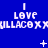 Blue background with repeated white text 'I LOVE' above 'KILLACO X' and small white symbols scattered across the image.
