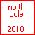 nine blue and white displays 'north pole' text with changing years above 'help Stop Global Warming' text, where the year digits shift from 2010 to 2040 and the warming message changes from 'N' to 'NOW'