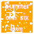 Orange background with pink text reading 'Summer ohh six love' and scattered gray pixel artifacts across all frames.