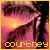 A 2x2 contact sheet of three animated frames showing a close-up of a person's face with long dark hair and pinkish skin tones, each frame bordered by colored outlines (yellow or red) and labeled "courtney" in yellow pixelated text at the bottom.