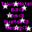Black background with white stars and pink text listing names in a pattern, including Tokio Hotel, Bill, Tom, Gustav, Georg