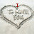 Heart-shaped icon with 'I Love You' text, transitioning to 'I Love Brian' text, all in red pixelated font over a light background.
