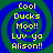 Four identical display yellow text on a blue and green spiral background with no visible animation changes