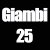 six showing variations of 'Giambi 25' text and a baseball player image with New York Yankees logo elements