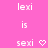 Pixelated text and heart symbols on a pink background with white lettering and heart outlines.