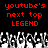 Red pixelated text on black background with white and gray pixelated crowd below, static image.