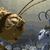 Animated sequence of a brown ant-like creature with segmented body parts moving across a blurred background.