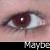 A sequence of five repeated eye close-ups with text overlays forming a phrase