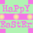 A 48x48 pixel animated buddy icon featuring alternating pink and green color schemes with the text "HaPPy BaStEr" in a distorted, blocky font across two rows, displayed as a contact sheet of two frames.