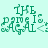 Green pixelated text on light cyan background with red horizontal bars appearing and disappearing across the text.