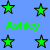 Green star icons and green text on a blue background, with pixelated rendering style.