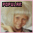 nine identical pixelated images showing a person with short blonde hair and light skin, each labeled 'POPULAR' in pink text on a black background