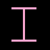 Pixelated pink text and heart symbol on black background with gray transparency area